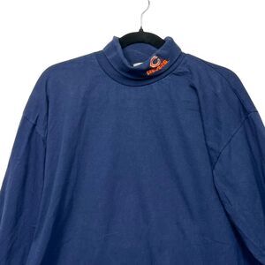 1996 Vtg made in USA Chicago Bears NFL ON FOX Turtle Neck Cotton Blue Size XL